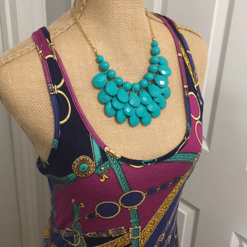 Hi Low Maxi Belt Chain Summer Dress - Picture 8 of 8